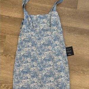 Lulu's Blue and White Patterned Dress